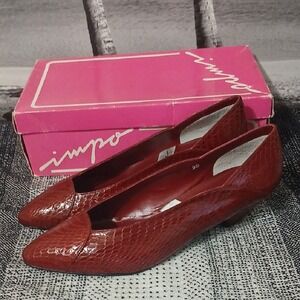 Impo Red Textured Flats Elegant Loafers
